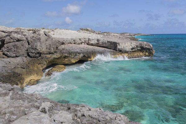 Bahamas, Exuma Isl Scenic site of The Blow Hole